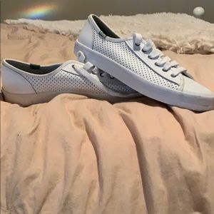 new never worn women’s white leather keds size 8